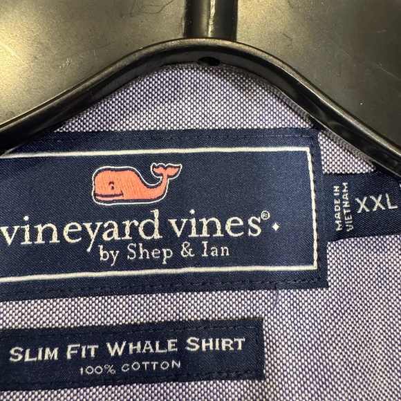 Vineyard Vines Long Sleeve Button Up Oxford Shirt Mens XXL Blue Slim Fit - Picture 7 of 7